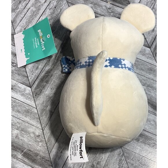 Pillowfort Mouse Plush Toy With Blue Scarf Beige Stuffed Animal - Picture 5 of 5